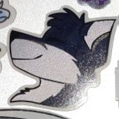 Sticker of a blue fox