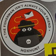 Sticker saying "The fisherman isn't always your friend"