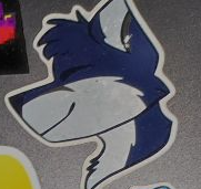 Sticker depicting a blue fox